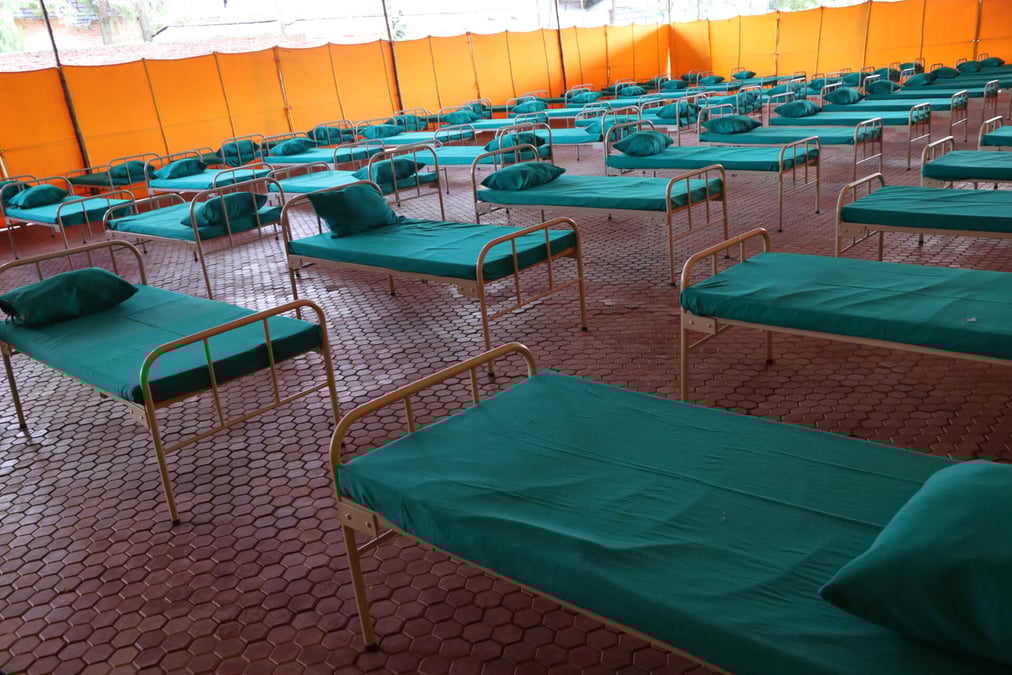 Isolation beds setup during COVID Response