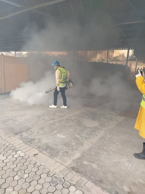 Sanitization of COVID isolation center hosted by RSSB Nepal