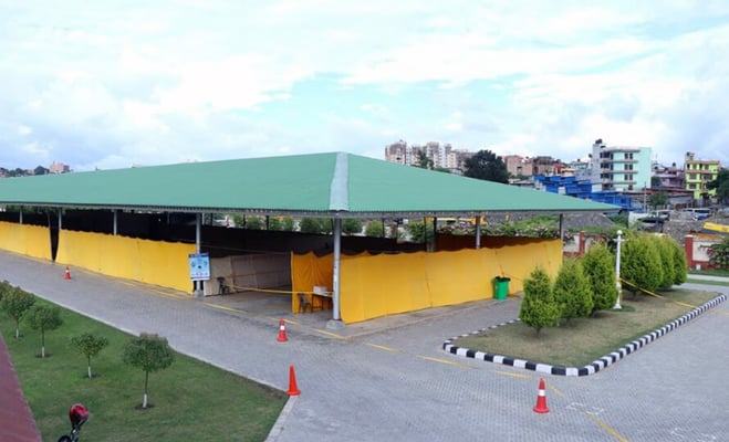 Holding Center at Sundarghat Satsanghar. Photo source: Onlinekhabar